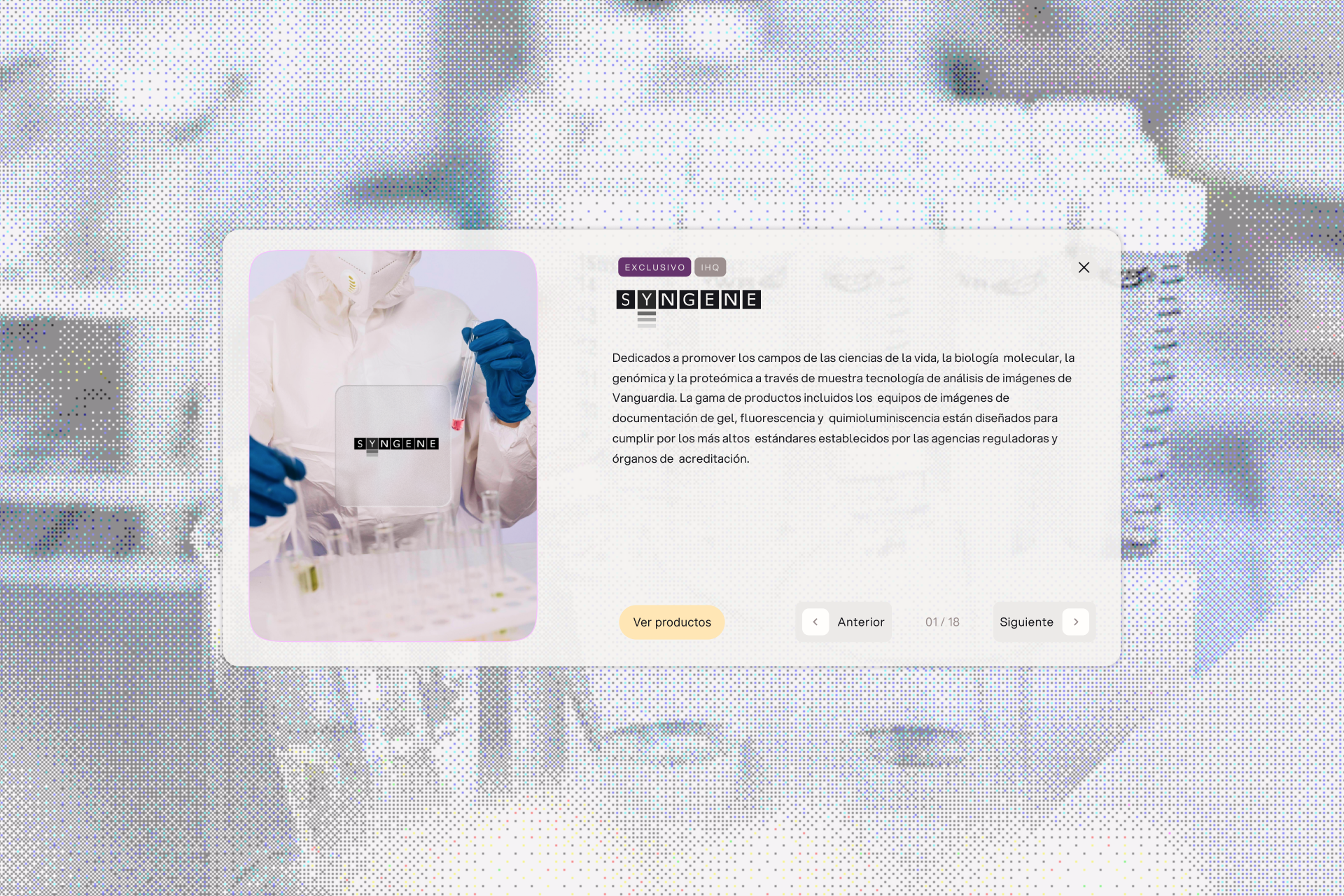 Diagnocell brand quick view interface