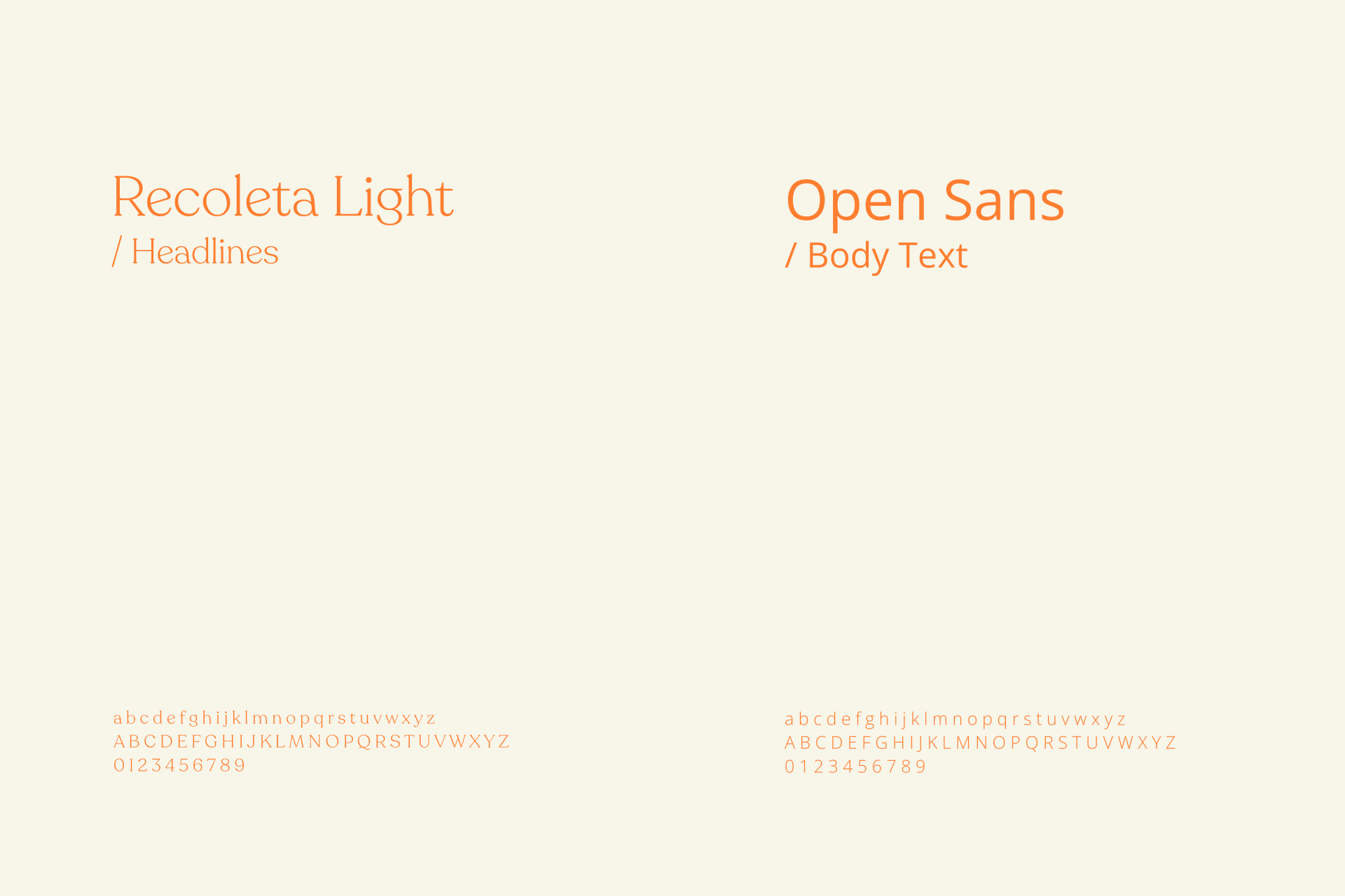 Mano Alba typography